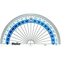 Helix H01010 - Transportador de ángulos- 10 cm- 180º- transparente